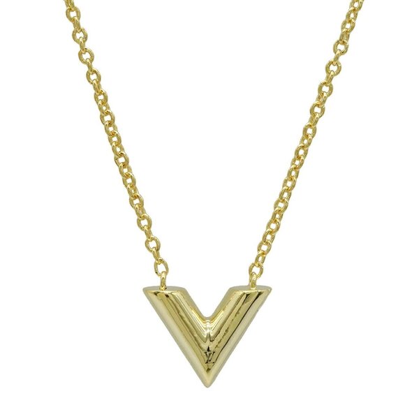 LOUIS VUITTON Gold Necklace - Picture 1 of 7